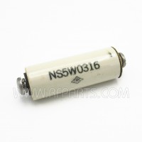 NS5W0316 Centralab Glazed Ceramic Standoff Insulator 2" Long x 3/4" Diameter with Threaded Mounting Holes (Pull)