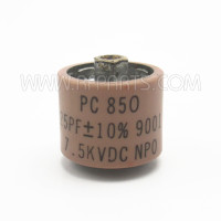 PC850 Mepco/Centralab Ceramic Capacitor 25pf 7.5kvdc NPO 10% (Pull)