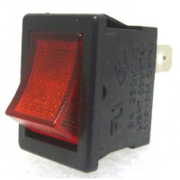 R19-001 Rocker Switch, SPST, 6a 250vac, Red Illuminated