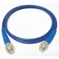 RFA-4070-48 RF Industries 48" Double Shield Unicable RG58/U with Blue Jacket