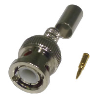 RFB-1107-1X RF Industries BNC Male Crimp Connector for Cable Group X