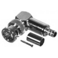 RFB-1710-Q RF Industries Right Angle BNC Male Crimp Connector 75 Ohm for Cable Group Q