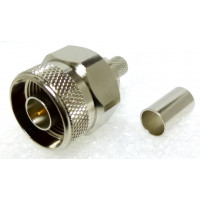 RFN-1006-9X RF Industries Type-N Male Crimp Connector for Cable Group X, EZ Style