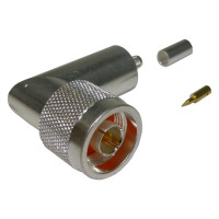 RFN-1009-C1 RF Industries Right Angle Type-N Male Crimp Connector for Cable Group C1
