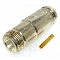 RFN-1026-1 RF Industries Type-N Female Clamp Connector 75 ohm for Cable Group D (NOS)
