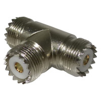 RFU-534 RF Industries UHF Triple Female (SO239) IN Series TEE Adapter 