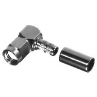 RP3010-1C1 RF Industries Reverse Polarity Right Angle SMA Male Crimp Connector for Cable Group C1 