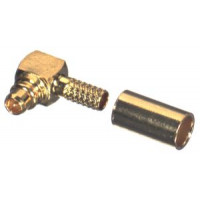 RP9010-1B; Connector, Right Angle MMCX Reverse Polarity Male Crimp, RFI
