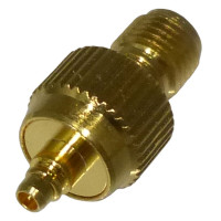 RP-3408-1 RF Industries Reverse Polarity SMA Female to MMCX Female Between Series Adapter