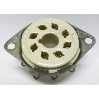 SK8F Ceramic Octal Socket with Silver Pins (Pull)