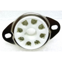 SK8FN 8 Pin Ceramic Tube Socket  w/Mounting Tabs