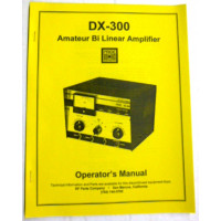 Operator Manual for the Pride DX-300 Linear Amplifier. 