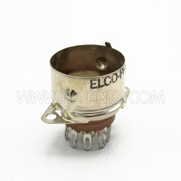 TS103P01 ELCO 9 Pin Phenolic Tube Socket Chassis Mount Pre-Tinned (NOS)