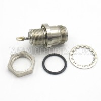 UG-680/U Amphenol (82-811) Type-N Female Bulkhead Connector with Solder Cup (NOS)