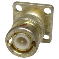 UG1104A/U Winchester BNC Male 4 Hole Panel Mount Connector with Solder Cup