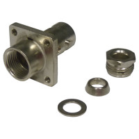 UG291/U Amphenol BNC Female Clamp Connector, 4 Hole Panel Mount (NOS)