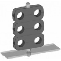 WSDCB12 Mini Cable Block for 1/2" Cable. Supports 2 cable runs. Wireless Solutions