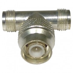 000-79700 Amphenol TNC Male to TNC Double Female IN Series TEE Adapter