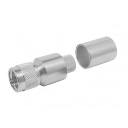 EZ400FM-75 Type- F Male Crimp Connector, Knurled Nut, Cable Group I-75 Times