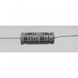 1-50A Temple Axial Capacitor 1uf 50v 