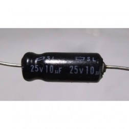 10-25A SL Capacitor 10uf 25v Axial Lead