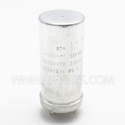 11607531 STM Twist Lock Dual-Section Capacitor 100-100uf 350v-350v (NOS)