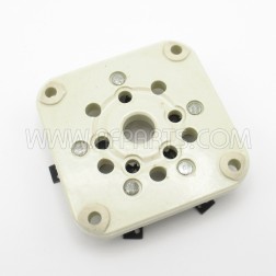 122-275-200 Johnson 5 Pin Tube Socket, Heavy Duty Industrial Grade, Silver, Steatite Insulated (NOS)