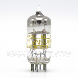 12AT7 Sylvania High Frequency Black Plate Twin Triode Yellow Label (NOS)