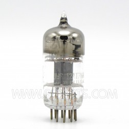 12AT7WA (JHS or JG) General Electric High Frequency Black Plate Twin Triode (NOS)