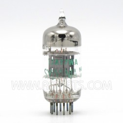 12AT7WA Sylvania High Frequency Black Plate Twin Triode Green Label (NOS)