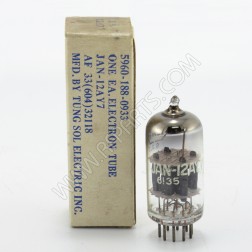 12AY7 Tung Sol Twin Triode Tube Short Plate (NOS/NIB)