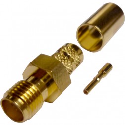 132240 Amphenol SMA Straight Female Crimp Connector, Cable Group X