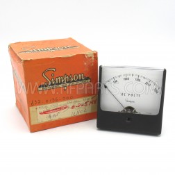 Model 1327 Simpson 0-2500 DC Volts Meter (NOS/NIB)