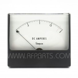 1329 Simpson Panel Meter 0-2 DC Amps (NOS)
