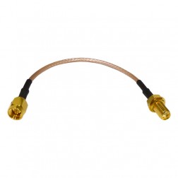 135110-01-06 Amphenol 6 Inch Cable Assembly with RG316 Cable and SMA Male to Female Bulkhead Connectors