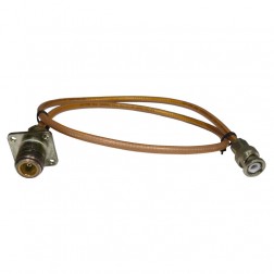 142PNFBM-24 Pre-Made Cable Assembly, 24 Inches, RG142 w/Type-N Female 4 Hole Panel Mount to BNC Male