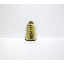 14A19384 Tapered Standoff Insulator, Glazed Ceramic, 1" Long x 1/2-3/4" Diameter with Threaded Mounting Holes
