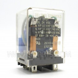 166D Deltrol Controls DPDT Relay 24 VDC Coil 10 AMP (NOS)