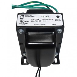 167V7 Hammond Power Transformer 115V 50Hz/60Hz 21A