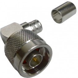 172167 Amphenol Type-N Male Right Angle Crimp Connector for Cable Group F