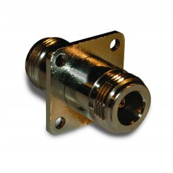 172278 Amphenol Type-N Female to Female 4 Hole Panel Mount IN Series Adapter