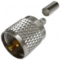182100 Amphenol UHF Male Crimp Connector for Cable Group C, C2