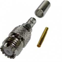 182112 Amphenol Mini-UHF Female Crimp Connector for Cable Group C