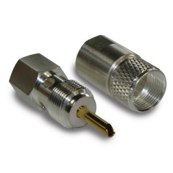 182124 Amphenol UHF Male Solder Connector for Cable Group 217 (RG217)