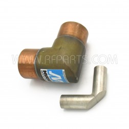 201-025 Myat 50 Ohm Right Angle 1-5/8" to 1 5/8" EIA Adapter (Pull)