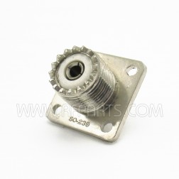 SO239 UHF Female 4 Hole Chassis Mount Connector (NOS)