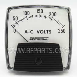 Computer Power Products 0-250 AC Volt Panel Meter (NOS)