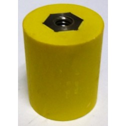 2165-YELLOW Standoff Insulator, 1.275" L x 1.0" Dia., Yellow, Glastic