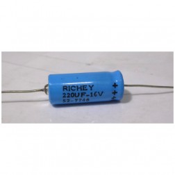 220-16 Capacitor, elec. 220uf 16v, Axial Richey