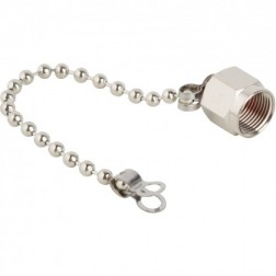 222145 Amphenol F-Male Weather Cap with 100mm Chain